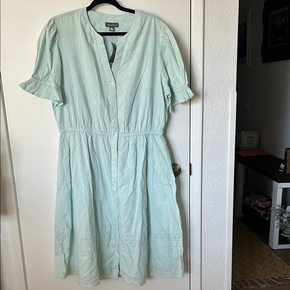 Style & Co. Light Green Midi Dress